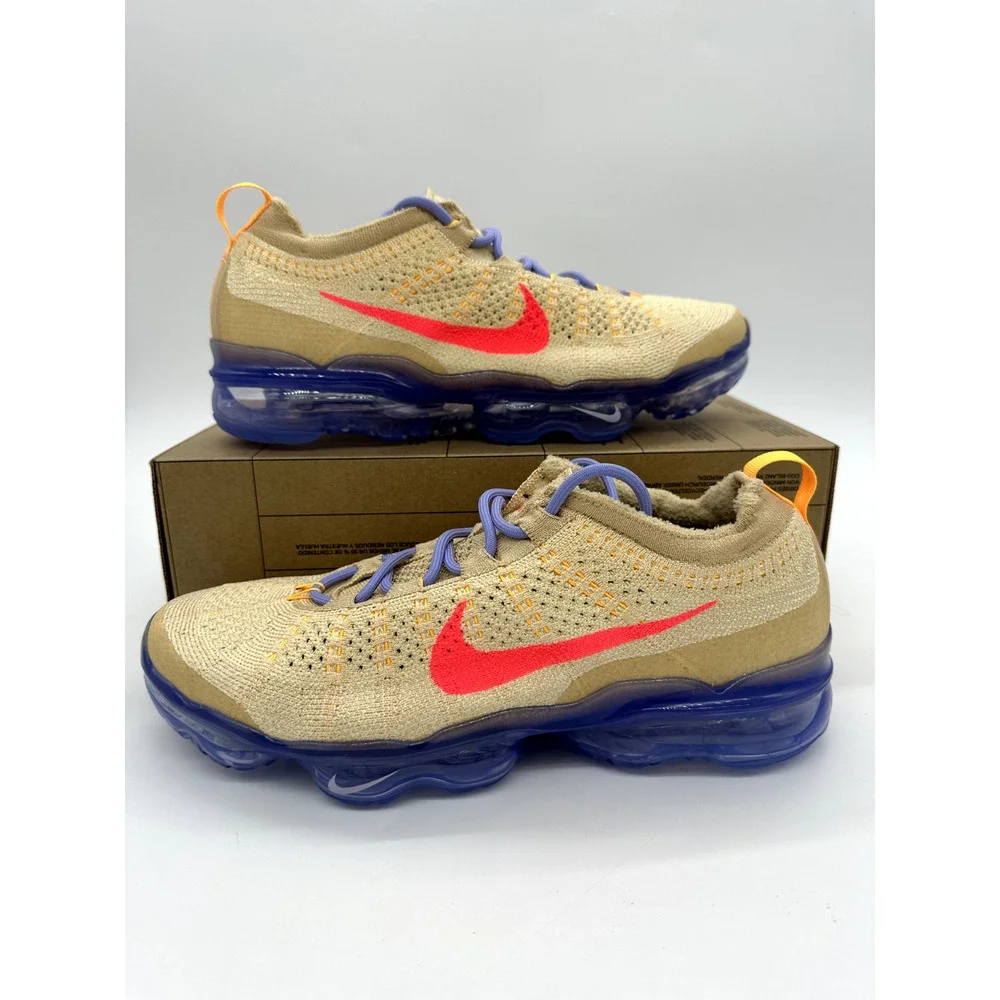 Nike Air VaporMax 2023 Flyknit Women's size 5.5 Tan Blue running shoe DV6840 200 - Picture 1 of 6